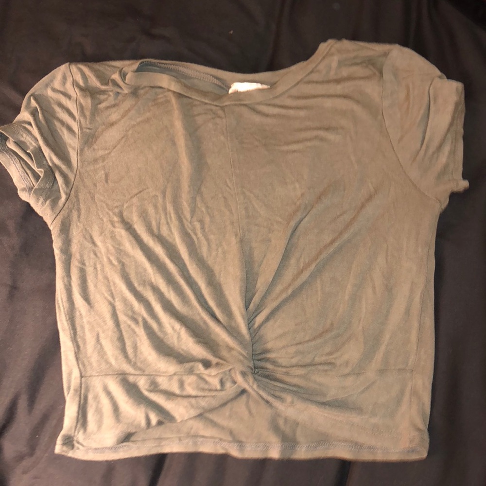 Military Green Crop top